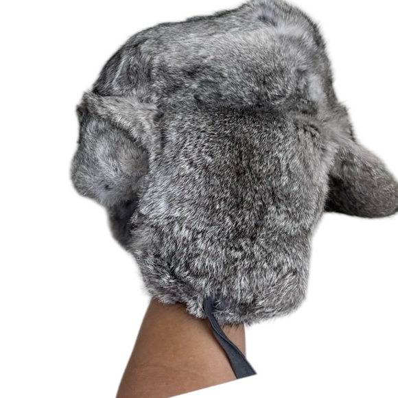 CROWN CAP Rabbit Fur Winter Trapper Hat XL - Picture 4 of 16